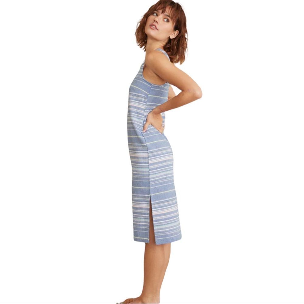 Marine Layer Blue Striped Midi Dress